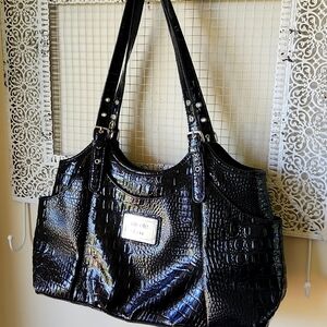 Nicole Miller Croc Embossed Purse